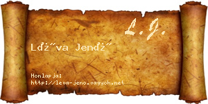Léva Jenő névjegykártya