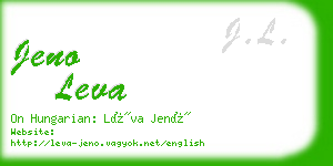 jeno leva business card